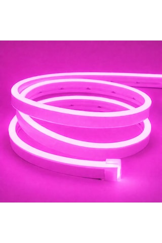 Neon Şerit Led 12v Volt Esnek Silikonlu Aydınlatma 7mt- Pembe Neon Şerit Led 12v Volt Esnek Silikonlu Aydınlatma 7mt- Pembe