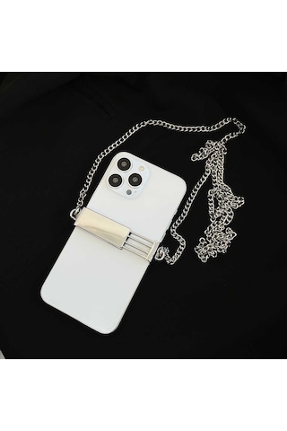 Noktaks - Cep Telefonu İp02 Cep Telefonu Boyun Askısı Metal Zincir T24348