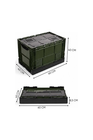 Katlanabilir Kamp Saklama Kutusu - 80 Lt - Freecamp - Siyah - 205987