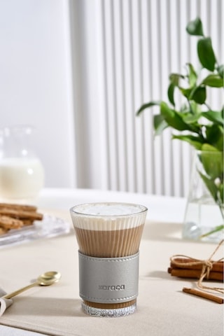 Karaca Leather Cool Touch Latte Bardağı 210 Ml Silver