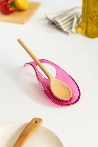 Akrilik Pembe Tezgah Üstü Kirli Kaşıklık & Kepçe Altlığı Çok Renkli