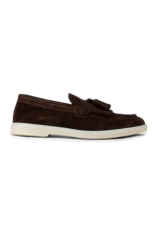 Deery Erkek Hakiki Süet Kahverengi Püsküllü Loafer - 02030mkhvc01 Kahverengi