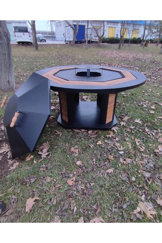 Zs Hermanos Grand Masa Barbekü Siyah - Kahverengi