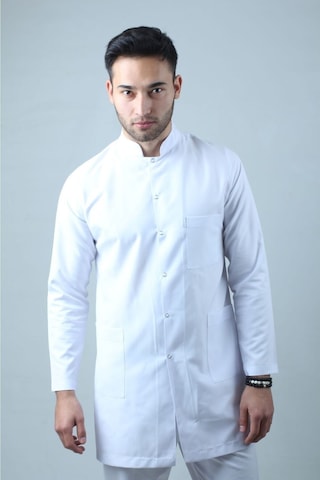 Erkek Hakim Yaka Beyaz Doktor Önlük, Uzun Kol, Kısa Boy Hemşire, Eczacı, Öğretmen, Laborant Önlüğü