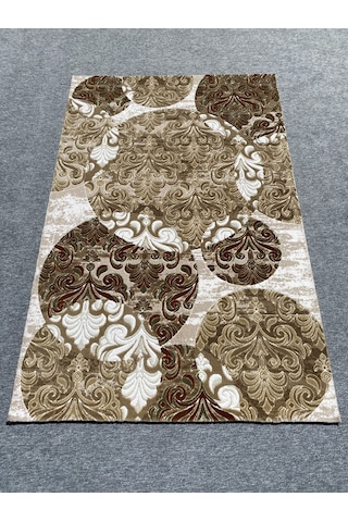 Saray Halı Lüks Nepal 12397 150x230 Vizon Kiremit Krem 4 M2 Halı