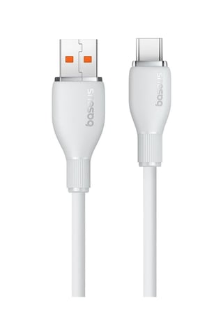 Baseus Pudding 1.2 M Hızlı Şarj Özellikli Usb Type-C 100 W Kablo Beyaz