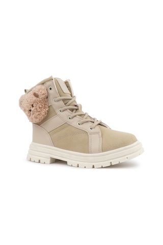 Cool Luno Hayvan Figürlü Ortopedik Kaymaz Taban Unisex Çocuk Bot Bej
