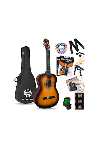 Fourtune Luca C-180SB Sunburst Klasik Gitar Seti 4/4 Sap Ayarlı