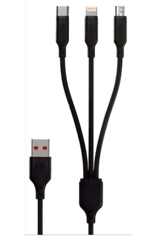 Megatech CHC31 Micro Type-C Lightining Çoklu Hızlı Şarj Kablosu 120 CM