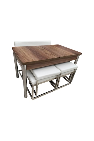 Evimeaksesuar C Profil Bank Takımı Kelebek Açılır Masalı - Nikelajlı - Metal