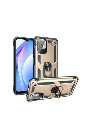 Xiaomi Poco M3 Pro Kılıf Zore Vega Yüzüklü Standlı Zırh Kılıf