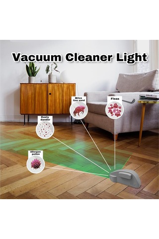 Teltree Ev Toz Işığı - Evrensel Yeşil Lazerli Elektrikli Süpürge Aydınlatma Aparatı