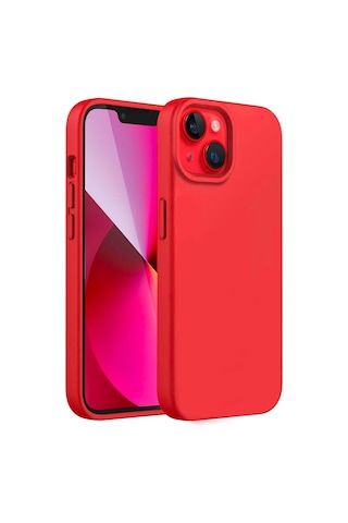 Apple Uyumlu iPhone 15 Kılıf Nano Lansman Silikon Kapak Kırmızı