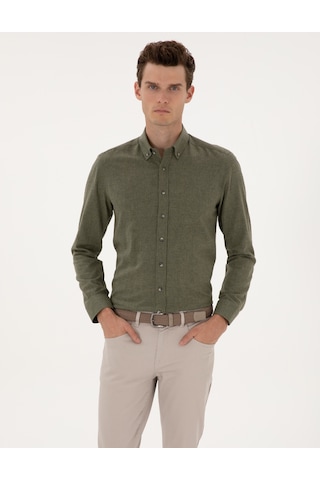 Pierre Cardin Erkek Haki Gömlek Desenli 50316751-vr027 Haki