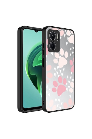 Xiaomi Redmi Note 11e Kılıf Aynalı Desenli Kamera Korumalı Parlak Zore Mirror Kapak Pati