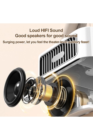 Monyee Retro Vinyl Tasarımlı Taşınabilir Bluetooth Hoparlör - Yeşil, 360 Stereo Ses, 10 Saat Pil Ömrü, Bt 5.3, Hıfı Ses Kalitesi