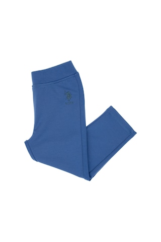 U.S. Polo Assn. Kız Çocuk İndigo 3/4 Boy İnterlok Tayt 50306792-VR028