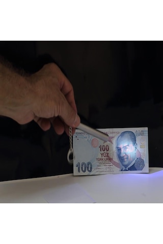 Police Pilli Kalem Tipi Mini Para Kontrol Feneri Pc-88 Gümüş