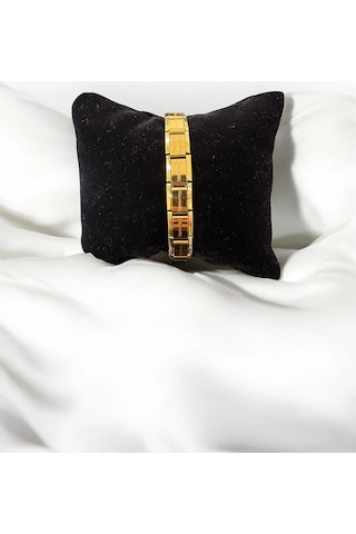 T-blk-16 Gold Paslanmaz Çelik Charm Bileklik Gold