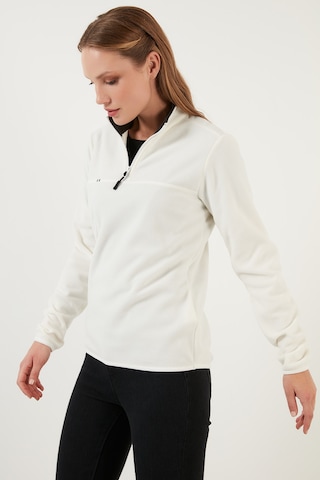 Lela Slim Fit Yumuşak Dokulu Anti-Pilling Tüylenme Yapmayan Yarım Fermuarlı Bayan Polar 5907000 Ekru