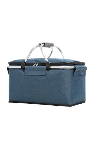 Büyük Kapasiteli Katlanabilir Yalıtımlı Piknik Çantası-lacivert Lacivert