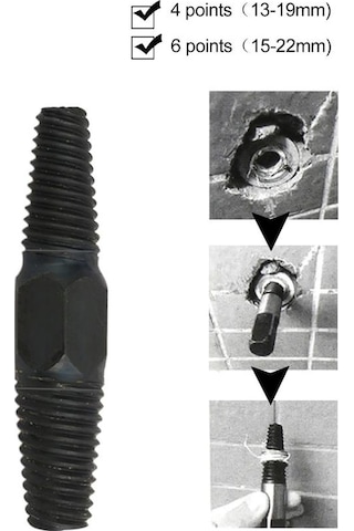 Hasarlı Musluk Boru Vana Kılavuz Seti 2 li Kırık Musluk Çıkarma