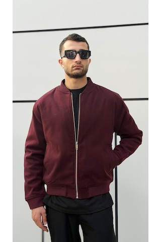Rocqerx X-2034 Ribana Detaylı İçi Kapitoneli Kaşe Mont Bordo