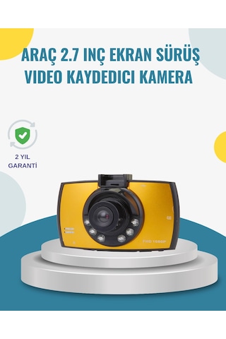 Araç İçi Hd Dvr Kamera G Sensor Hareket Algılama Özellikli