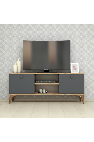 Ferniso Mobilya 120 Cm Tv Ünitesi Çam-antrasit