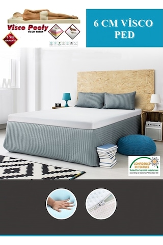 Onlıne-Yatak Viscopooly 100X200 Cm Ortopedik Yatak Şiltesi Visco Ped