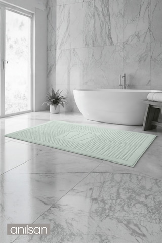 Zivra Mint Yeşili Ayak Havlusu - 70x130cm, 790gr, %100 Pamuk, Spa Ve Otel Banyo Paspası, Günlük Kullanıma Mint Yeşil