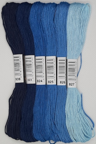 Almila 6 Adet Muline 8 Metre 6 Kat Farklı Renk Kanaviçe Nakış Ipi (527090776)