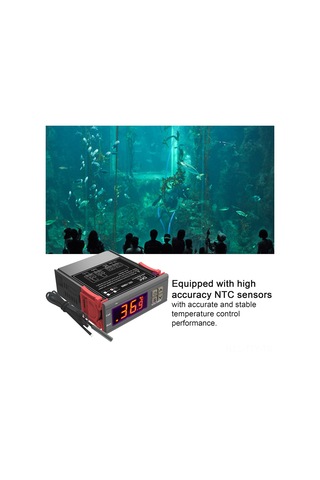 Dianziye Stc-1000 Dijital Sıcaklık Kontrol Cihazı 12v - Isıtma/soğutma Otomatik Dönüşüm, Sıcaklık Ayarı, Gecikme Ve Hata Alarmı - Akvaryum, Yumurta İnkübasyonu, Deniz Ürünleri Makinesi İçin