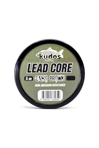 Kudos Lead Core Camo Brown 5m Leader Çeker Lb : 35lb