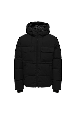 Only & Sons Erkek Mont Siyah 22029661 Onselıjah Pckt. Hood Jacket Otw Noos 25kw21000040 W21002 Siyah