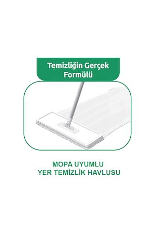Happy Beyaz Sabun Kokulu Mop Yer Temizlik Havlusu 50'li