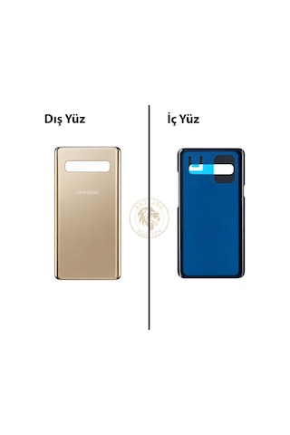 Samsung Galaxy S10 5g Gold Renk Arka Kapak Arka Cam Batarya Kapağı Pil Kapağı Lazer Kesim Back Cover Galaxy S10 5g Uyumlu