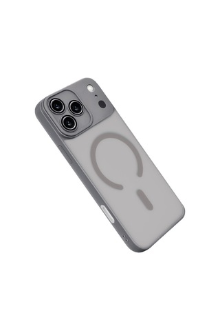 Apple Apple iPhone 17 Pro Max İçin Uyumlu Kılıf Lensli Buzlu Tasarım Sararmaz Magsafe Kılıf