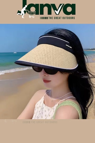 Tenisçi Vizörlü Model Siperli Şapka Plaj Güneş Uv Önleyici Tesettür Üstü Yeni Trend Krem