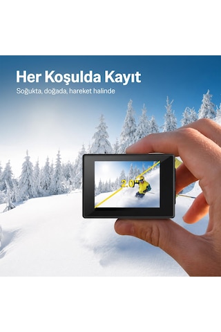 Bix Edge 720p Hd 5mp Su Geçirmez Aksiyon Kamerası Motosiklet Bisiklet Kask Ve Su Altı Kamerası Siyah