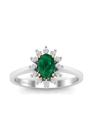 0,60 Karat Pırlantalı Zümrüt Yüzük (464656467)