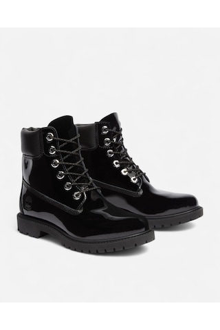 Timberland Timberland Premium 6 Inch Lace Up Waterp Kadın Black Patent Leather Bot Tb0a43f8el61 Siyah