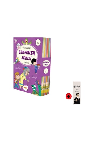 2. Sınıf Hikaye Kitabı Seti Yuva Yayınları Erdemler Serisi + Kişiye Özel İsimli Harry Potter Kitap Ayracı