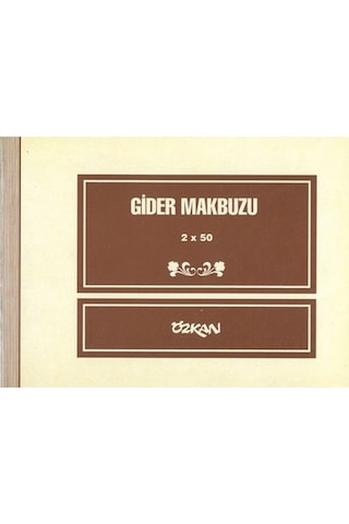 Özkan Gider Makbuzu 2X50 2 Nüsha Karbonsuzdur
