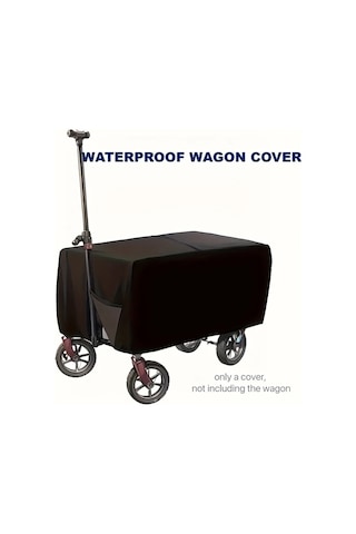 Gateesat Siyah Kamp Römorku Kılıfı - Dayanıklı Polyester Su Geçirmez Toz Geçirmez Seyahat Koruma