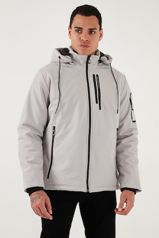 Buratti Regular Fit Çıkarılabilir Kapüşonlu Cepli Erkek Mont 497Albert Taş
