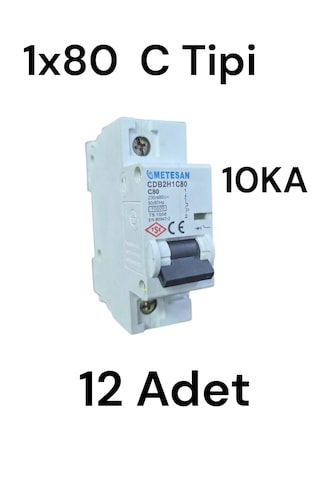 1x80a C Tipi 10ka Otomat Sigorta 12 Adet