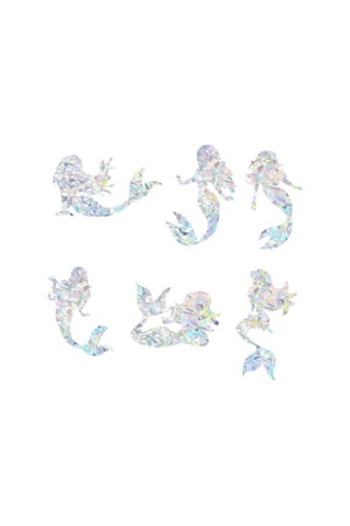 6 Adet Pencere Çıkartması Denizkızı Pencere Gizlilik Filmi Denizkızı Çıkartmaları 3d Pvc Duvar Çıkartmaları Çok Renkli