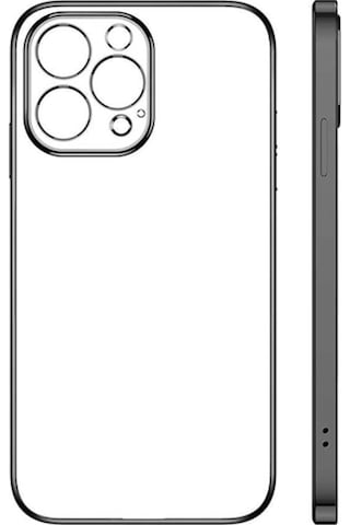 Apple Uyumlu iPhone 13 Pro Renkli Kenar Seffaf Kilif Kamera Korumali Silikon 400385679