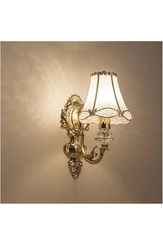 Avrupa Petal Duvar Lambası Başucu Altın Tek Başa Tv Tv Arka Plan Yatak Odası Yaşam Koridoru Merdiven Işık Sıcak Işık Altın